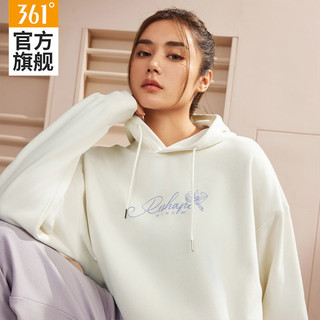 百亿补贴：361° 运动卫衣女2023冬季新款连帽加绒短款卫衣保暖防风套头外套女