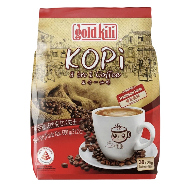 Gold kili 金祥麟 咖啡传统风味三合一30包新加坡速溶咖啡粉固体饮料