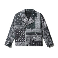 移动专享：NEIGHBORHOOD 佩斯利印花拼接设计拉链夹克