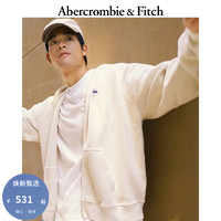 ABERCROMBIE & FITCH男装女装装24秋新经典小麋鹿抓绒全拉链连帽卫衣KI122-4257 奶白色 S (175/92A)