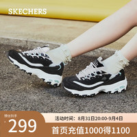 SKECHERS 斯凯奇 官方新款熊猫鞋老爹鞋女休闲运动鞋ins（37、11959黑色/白色/BKW）