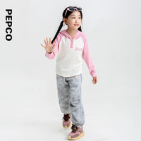 小猪班纳童装2024秋装儿童带帽上衣中大童女童卫衣女孩秋季潮 粉色 110cm