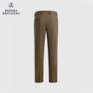 布克兄弟（BrooksBrothers）男士24早秋百搭纯色直筒休闲长裤 2001-深棕色 35/34