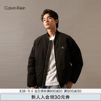 Calvin Klein Jeans【防风防泼水】24秋季男士ck棒球领鸭绒羽绒服J326657 BEH-太空黑 M