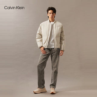 Calvin Klein Jeans【防风防泼水】24秋季男士ck棒球领鸭绒羽绒服J326657 PD7-卡其米 M