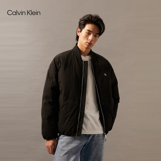 Calvin Klein Jeans【防风防泼水】24秋季男士ck棒球领鸭绒羽绒服J326657 BEH-太空黑 XXL