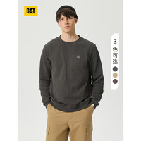 CAT卡特24秋男女同款户外休闲印花复古logo套头圆领卫衣 深灰色 S