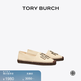 Tory Burch 汤丽柏琦INES双T LOGO渔夫鞋TB 88767 奶油白 122 6  36.5