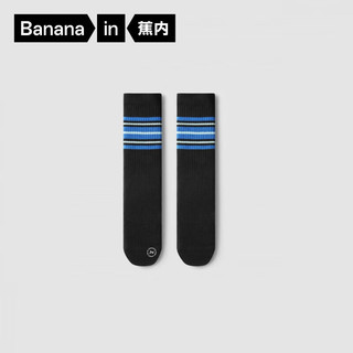 蕉内【 特惠专区49元任选4件】蕉内船袜透气短筒袜抗菌透气长袜子 1双 【条纹长筒男】黑蓝青 均码