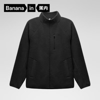 Bananain 蕉内 热皮302+男士摇粒绒外套秋冬款防风锁温棉感休闲宽松运动保暖内胆 10109470011 黑色 L