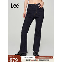 李 Lee24早秋426修身高腰微喇金属线混纺清水洗女牛仔裤 清水洗 24