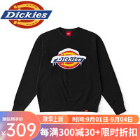 dickies休闲百搭胸前大LOGO圆领卫衣 男女同款舒适简约卫衣 DK0A884C 黑色 M