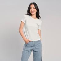 VERO MODA 24年夏季休闲拼接字母印花短袖百搭T恤女