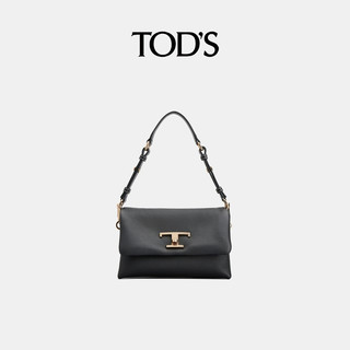 TOD'S 托德斯 TIMELESS 经典系列 女士牛皮革单肩包 XBWTSQC0100T5Z 黑色 迷你