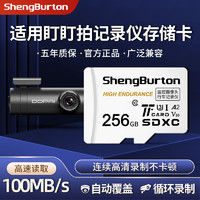 SHENGBURTON 适用盯盯拍行车记录仪内存卡tf卡高速存储卡microSD卡U3高速卡sd储存卡FAT32格式 256GB 盯盯拍行车记录仪专用内存卡 TF卡+高速TF读卡器