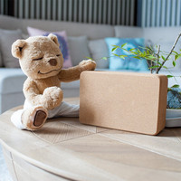 Grom环保软木瑜伽砖高密度砖艾扬格瑜伽辅具儿童舞蹈压腿练功砖 软木原色【700G】