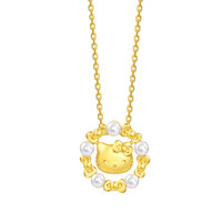 Chow Sang Sang 周生生 94782P Hello Kitty蝴蝶结珍珠足金吊坠 4.1g