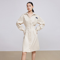 LILY 丽来 奥莱春新款女装气质通勤款修身显瘦衬衫式连衣裙