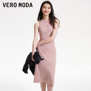 VERO MODA 奥莱连衣裙2024春秋新款休闲百搭罗纹弹力修身背心裙子