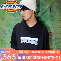 dickies字母图案印花毛圈布圆领卫衣 男女同款百搭简约卫衣 DK0A88CT 黑色 S