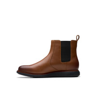 Clarks 其乐 Novajoy系列 男士秋冬经典光面轻盈切尔西短靴 2617986 棕色 45