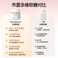 Mama&nana Mamanana红脸兔女性多维复合维生素发肤甲软糖60粒