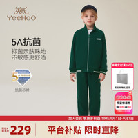英氏（YEEHOO）男童外套儿童棒球服秋季帅气百搭休闲上衣中大童装洋气秋装新款 织带学院字母