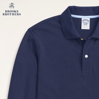 布克兄弟（BrooksBrothers）男士24早秋棉刺绣logo针织polo衫 4004-藏青色 XS