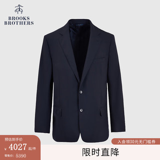 布克兄弟（BrooksBrothers）男士24早秋绵羊毛商务纯色西装外套 4004-藏青色 46RG