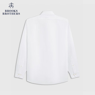 布克兄弟（BrooksBrothers）男士24早秋免烫纯棉纯色正装长袖衬衫 1001-白色 16/4/H