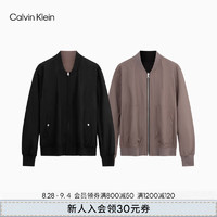 Calvin Klein Jeans24秋季男士ck双面穿休闲通勤棒球领夹克外套J327465 BEH-太空黑 XL