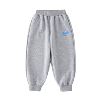 棉花堂儿童针织长裤2024秋装男童长裤女童裤子百搭运动宽松 麻灰 110/53