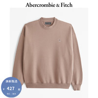 ABERCROMBIE & FITCH男装 24秋季时尚经典小麋鹿圆领抓绒套头卫衣KI122-4260 藕粉色 S (175/92A)