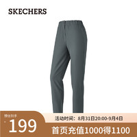 斯凯奇（Skechers）女款梭织长裤P424W077 铁门灰/006L M