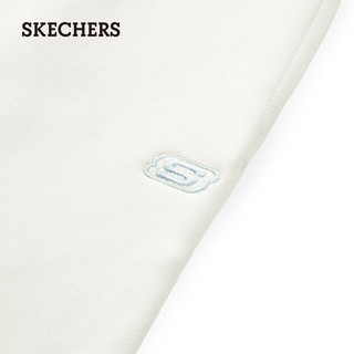 斯凯奇（Skechers）男女款针织长裤束脚百搭时尚简约L423W156 棉花糖白/0074 XL