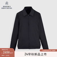 布克兄弟（BrooksBrothers）男士24早秋纯色复古休闲夹克外套 0004-黑色 XL