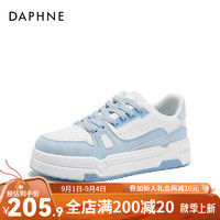 达芙妮（DAPHNE）小白鞋女2024拼色女鞋夏季休闲鞋女百搭LPP 蓝白【时尚拼色】 37