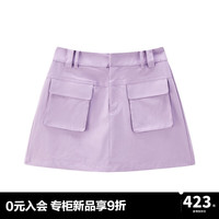 太平鸟太平鸟prince联名2024年秋季工装半裙A3GEE3341 浅紫 L