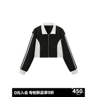 太平鸟【商场同款】太平鸟prince联名2024年秋季新款拼色套装A3FCE3333 黑色