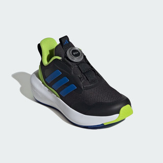 adidas FortaRun 3.0旋转按钮休闲运动鞋男女小童阿迪达斯轻运动 一号黑/皇家蓝/绿荧光 28码