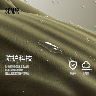 森马（Semir）羽绒服女防护外套三防防雨防风透湿三合一2024两件套 灰白（白鸭绒）10809 L 165/88A