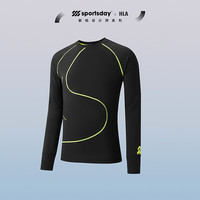 HLA海澜之家长袖T恤男24新运动SUWUKOU联名上衣HNTAW3W030A 黑色68 190/104A 3XL182~196斤