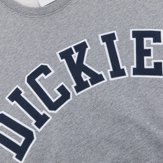 dickies字母LOGO贴布绣美式圆领毛圈布卫衣 休闲百搭卫衣男 DK013103 中羽灰 XL