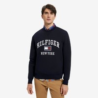 TOMMY HILFIGER 男装纯棉时尚醒目字母刺绣舒适圆领套头卫衣28180