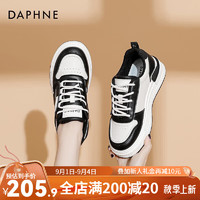 达芙妮（DAPHNE）板鞋女鞋子2024春季百搭运动休闲鞋JL 熊猫黑 40