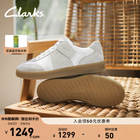 Clarks其乐Craftlite系列女款撞色拼接休闲运动缓震滑板鞋 白色 261811054 37