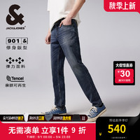 杰克·琼斯（JACK&JONES）男装衣服秋季简约男士水洗百搭休闲修身弹力环保长裤牛仔裤男款 中牛仔蓝E11 中牛仔蓝E11 175/80A/MR