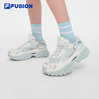 FILA FUSION 欧阳娜娜同款斐乐潮牌BIANCO厚底女鞋2024硬糖鞋三代 杰出白/雪白-BB 40