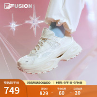 FILA FUSION 欧阳娜娜同款斐乐潮牌BIANCO厚底女鞋2024硬糖鞋三代 初雪白-PT 40