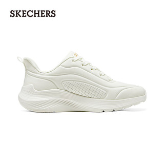 斯凯奇（Skechers）女鞋夏季经典复古老爹鞋温柔厚底跑步鞋117485 白色/WHT 36